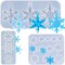 3 Pcs 3D Snowflake Silicone Mold Fondant Snowflake Chocolate Candle(Clear)